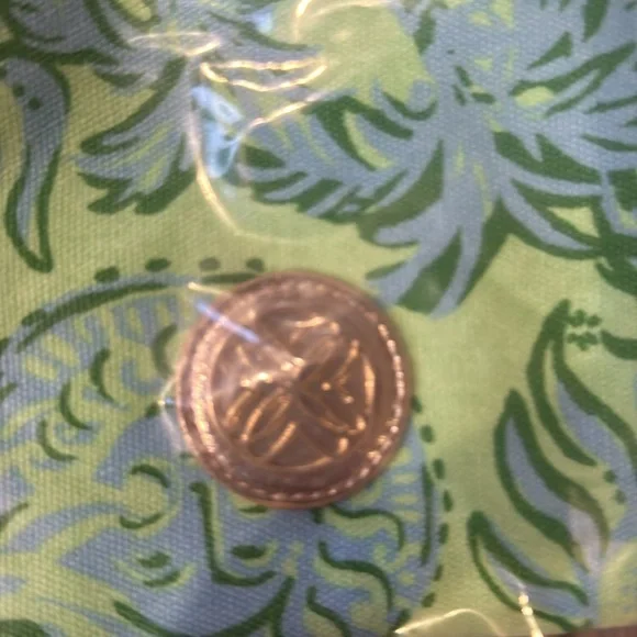 NWT Lilly Pulitzer Green Bamboo Bag! - Picture 2 of 4